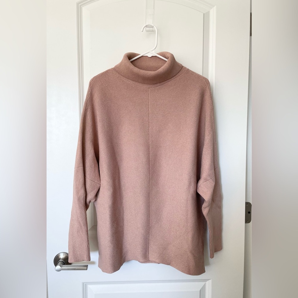 ANRABESS Oversized Turtleneck Batwing Long Sleeve Sweater